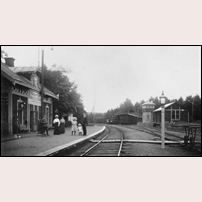 Rämshyttan station 1902. Bild från Järnvägsmuseet. Foto: Okänd. 
