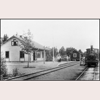 Rösmåla station omkring 1910. Bild från Järnvägsmuseet. Foto: E. Persson. 