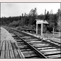 Sömlingsbäcken hållplats 1967. Bild från Jamtli. Foto: Einar Montén, Vemdalen. 