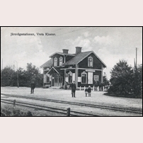 Vretakloster station 1910. Okänt vykort på bild från Järnvägsmuseet. Foto: Okänd. 