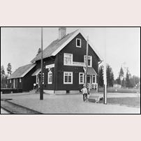 Meselefors station okänt år. Bild från Järnvägsmuseet. Foto: Okänd. 