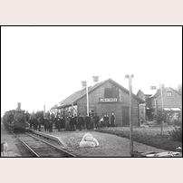Lakaträsk station okänt år. Bild från Järnvägsmuseet. Foto: C.G. Blomqvist. 