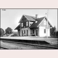 Kisa station okänt år. Bild från Järnvägsmuseet. Foto: Okänd. 