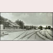Pålsboda station omkring år 1900. Foto: Okänd. 