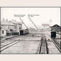 Bollnäs station på en ännu äldre bild, från slutet av 1870-talet. Foto: Okänd. 