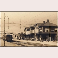 Gällivare station på 1920-talet. Foto: Okänd. 