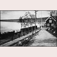 Porjus gamla stationshus, okänd tidpunkt. Bild från Sveriges Järnvägsmuseum. Foto: Okänd. 