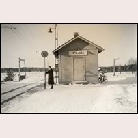Stavnäs hållplats, gissningsvis 1950-tal. Foto: Okänd. 