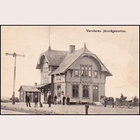 Varnhem station i ursprungligt utförande. Foto: Okänd. 