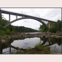Nya bron över Vindelälven från sydost (foto uppströms). Bilden är tagen den 15 juni 2008. Foto: David Larsson. 