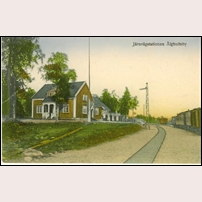 Älghultsby station. Bilden är tagen senast 1924. Foto: Okänd. 