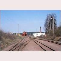 Virserum station, utfarten mot Hultsfred den 4 maj 1978. Foto: Bengt Gustavsson. 