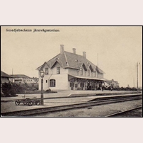 Smedjebacken station omkring 1909. Foto: Okänd. 