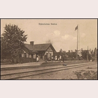 Stjärnholm station omkring 1915. Foto: Okänd. 