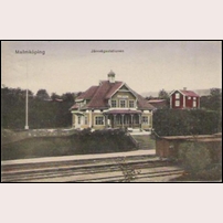 Malmköping station senast 1910. Foto: Okänd. 