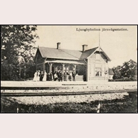 Ljungbyholm station före 1908.  Foto: Okänd. 