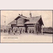 Oxberg station, också en mycket gammal bild. Foto: Okänd. 
