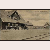Jönåker station. Den verkar här helt nybyggd varför kortet kan vara taget på 1910-talets senare hälft. Foto: Okänd. 