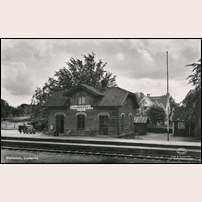 Linderöd station, sannolikt på 1950-talet. Foto: Leif Wirén. 