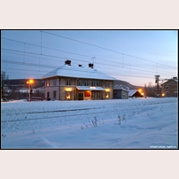Ragunda station på en stämningsfull vinterbild den 8 januari 2011. Foto: David Larsson. 