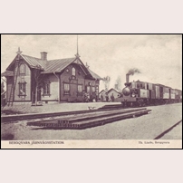 Bergkvara station på ett vykort postgånget 1902. Foto: Th. Linde. 
