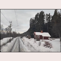 109 Forsmo norra den 28 februari 2023. Bilden är hämtad från en förarplatsfilm. Foto: Bengt Olofsson. 