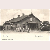 Hammenhög station på en bild som postbehandlats 1904. Foto: Frans Ekdahl. 