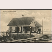 Krägga station omkring 1915.  Foto: A. Ohrlander. 