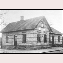 Yxenhult station i början av 1900-talet. Bilden hämtad ur Järnvägsminnen från Örkelljunga. Foto: Okänd. 