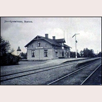 Byarum station omkring 1910. Okänt vykort. Foto: T. Sundbäck. 