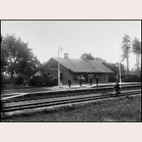 Solberga station 1916, innan den byggdes om. Bild från Sveriges Järnvägsmuseum. Foto: A.O. 