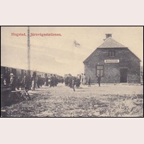 Hogstad station något av de första åren. Vykort postgånget 1914. Foto: Okänd. 