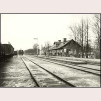 Pålsboda station, en tredje bild från omkring 1900. Foto: Okänd. 