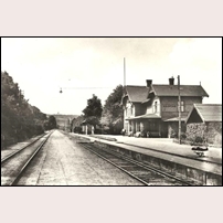Båstad station omkring 1930. Foto: Okänd. 