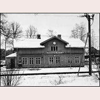 Söderhamn Västra station omkring 1950. Bild genom Jonny Goude. Foto: Okänd. 