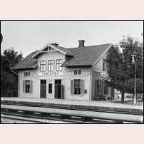 Målerås station 1916 eller tidigare. Bild från Sveriges Järnvägsmuseum. Foto: Okänd. 