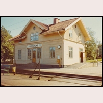 Mölnlycke station 1971. Bild från Sveriges Järnvägsmuseum. Foto: Okänd. 