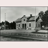 Vikersvik station omkring 1920. Bild från Sveriges Järnvägsmuseum. Foto: Okänd. 