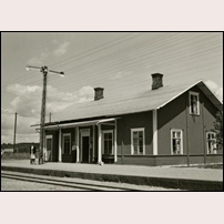 Jämshög station, enligt uppgift från 1942. Bild från Sveriges Järnvägsmuseum. Foto: Okänd. 