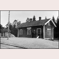 Esseboda station okänt år. Bild från Sveriges Järnvägsmuseum. Foto: Okänd. 