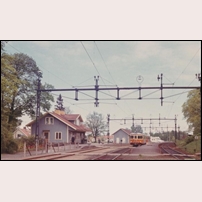 Bankeryd station, i slutet av 1960-talet. Bild från Sveriges Järnvägsmuseum. Foto: Okänd. 