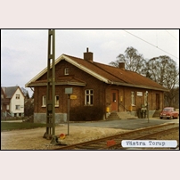 Västra Torup station 1971. Bild från Sveriges Järnvägsmuseum. Foto: Okänd. 