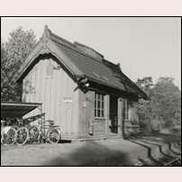 Stockby hållplats 1950-tal. Bild från Sveriges Järnvägsmuseum. Foto: Okänd. 