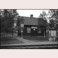 Gäddmyr station okänt år. Bild från Sveriges Järnvägsmuseum. Foto: Okänd. 