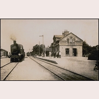 Saxtorp station 1910- eller tidigt 20-tal. Foto: Okänd. 