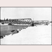Bron över Faxälvens 4:e gren, foto från omkring 1915. Foto: Okänd. 