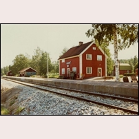 Tällberg station omkring 1972. Bild från Sveriges Järnvägsmuseum. Foto: Okänd. 