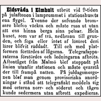 Notis i Blekinge-Posten den 31 december 1878. Foto: Okänd. 
