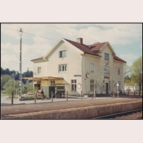 Fritsla station 1968-1969. Bild från Sveriges Järnvägsmuseum. Foto: Okänd. 