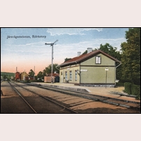Björketorp station omkring 1910. Foto: Axel Lindberg, Björketorp. 